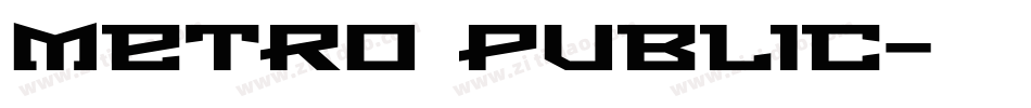 metro public字体转换
